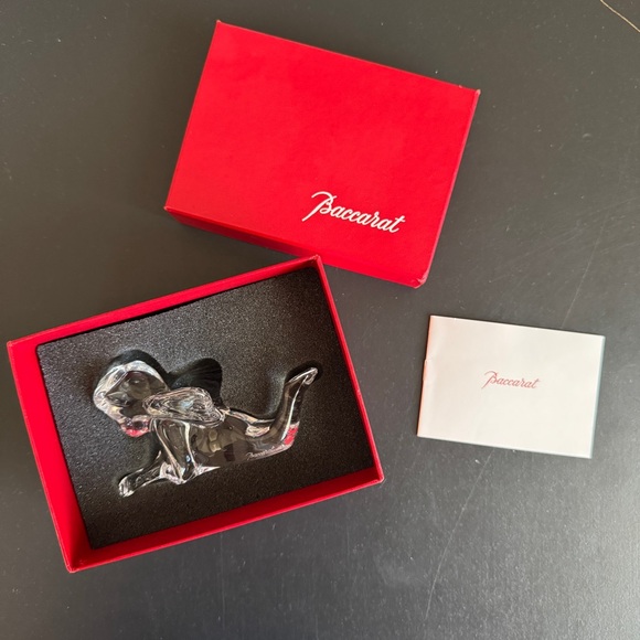 Vintage Baccarat Crystal Angel Cherub “Thinking of You” Figurine in original box - Picture 5 of 8